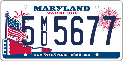 MD license plate 5MD5677
