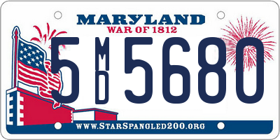 MD license plate 5MD5680