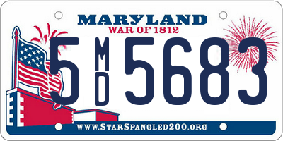 MD license plate 5MD5683