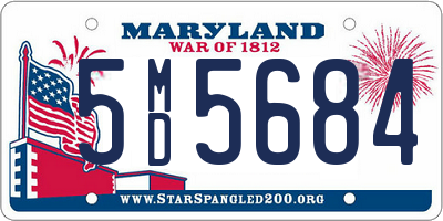 MD license plate 5MD5684