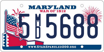 MD license plate 5MD5688