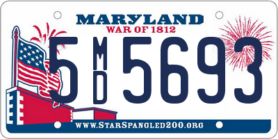 MD license plate 5MD5693