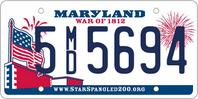 MD license plate 5MD5694