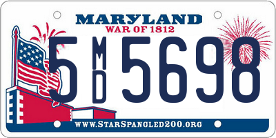 MD license plate 5MD5698