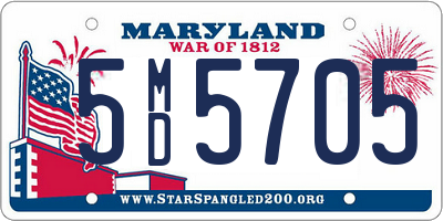 MD license plate 5MD5705