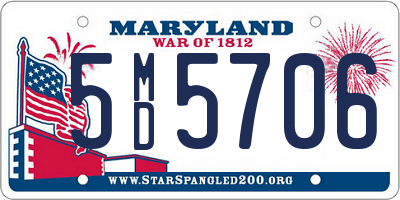 MD license plate 5MD5706