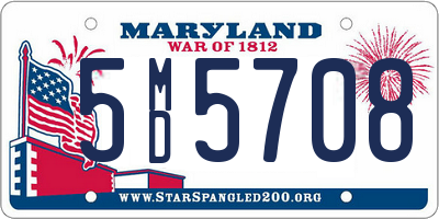 MD license plate 5MD5708