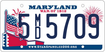 MD license plate 5MD5709