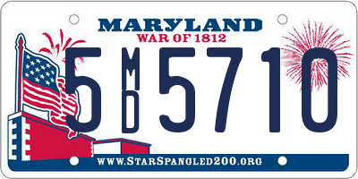 MD license plate 5MD5710
