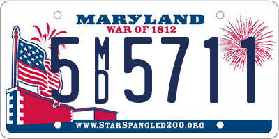 MD license plate 5MD5711