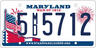 MD license plate 5MD5712