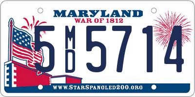 MD license plate 5MD5714