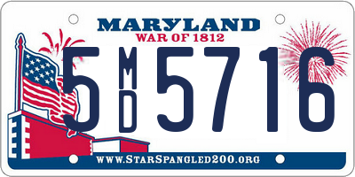 MD license plate 5MD5716