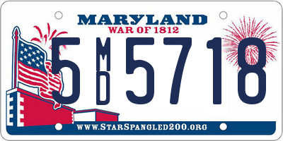 MD license plate 5MD5718