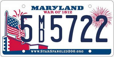 MD license plate 5MD5722