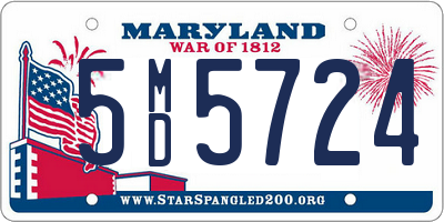 MD license plate 5MD5724