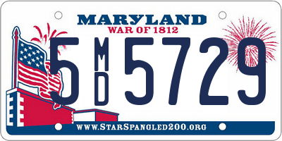 MD license plate 5MD5729