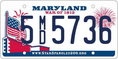 MD license plate 5MD5736