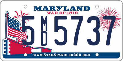 MD license plate 5MD5737