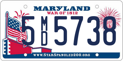 MD license plate 5MD5738