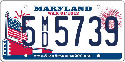 MD license plate 5MD5739