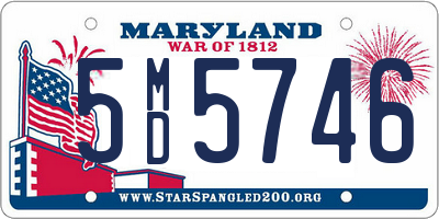 MD license plate 5MD5746