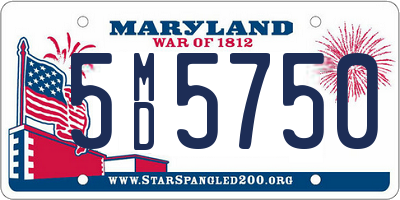 MD license plate 5MD5750