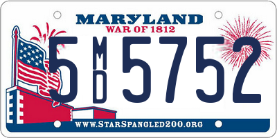 MD license plate 5MD5752