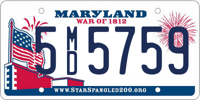 MD license plate 5MD5759