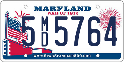 MD license plate 5MD5764