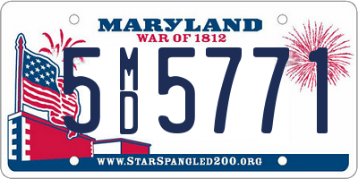 MD license plate 5MD5771