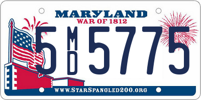 MD license plate 5MD5775