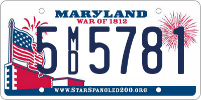 MD license plate 5MD5781