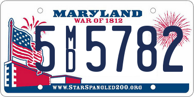 MD license plate 5MD5782