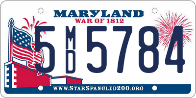 MD license plate 5MD5784