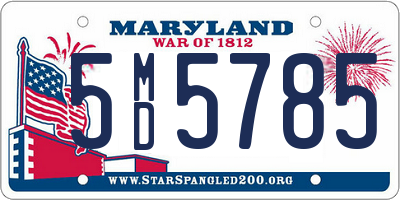 MD license plate 5MD5785