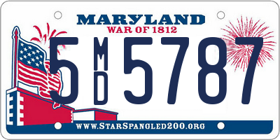 MD license plate 5MD5787