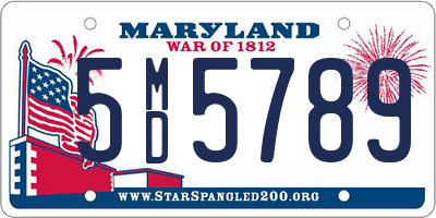 MD license plate 5MD5789