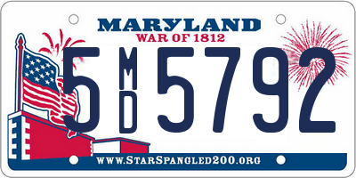 MD license plate 5MD5792