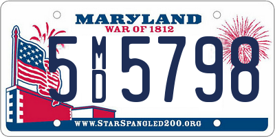 MD license plate 5MD5798