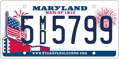 MD license plate 5MD5799