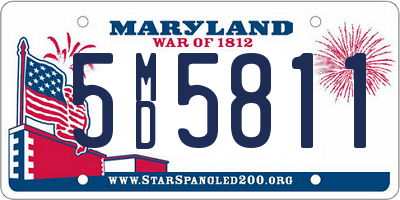 MD license plate 5MD5811