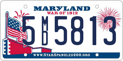 MD license plate 5MD5813