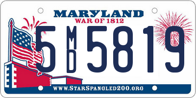 MD license plate 5MD5819