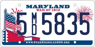 MD license plate 5MD5835