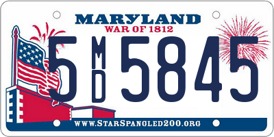 MD license plate 5MD5845