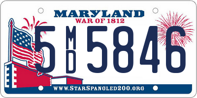 MD license plate 5MD5846