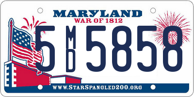 MD license plate 5MD5858
