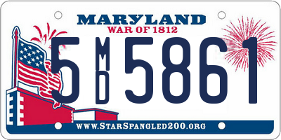 MD license plate 5MD5861