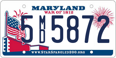 MD license plate 5MD5872